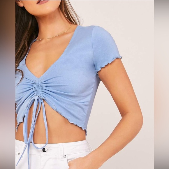 SHEIN V-Neck Crop Top with Adjustable Strings - Picture 7 of 8